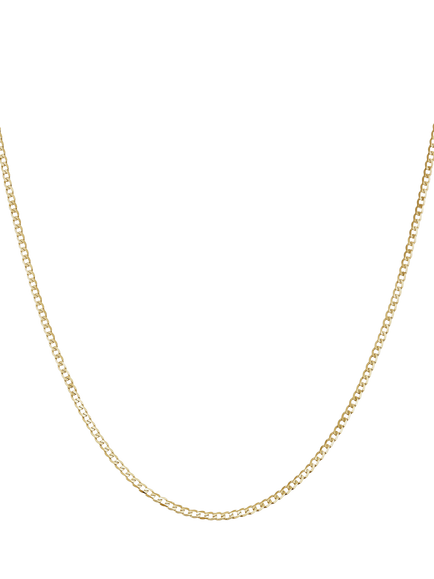Created Brilliance 9ct Yellow Gold Solid Curb Chain Necklace, Yellow Gold