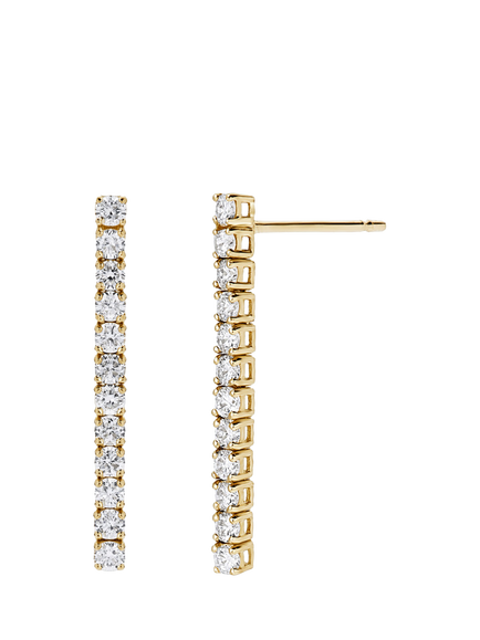 Created Brilliance Lina Lab Grown Diamond Drop Earrings, Gold, Yellow Gold