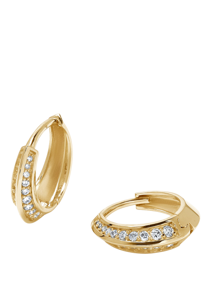 Created Brilliance Lab Grown Diamond Hoop Earrings, Gold, Yellow Gold