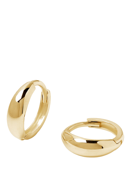 Created Brilliance Bold Huggie Hoop Earrings, Gold, Yellow Gold