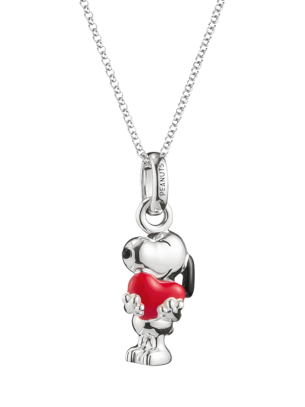 THOMAS SABO x Peanuts Snoopy Heart Necklace, Silver/Multi, Silver/Multi