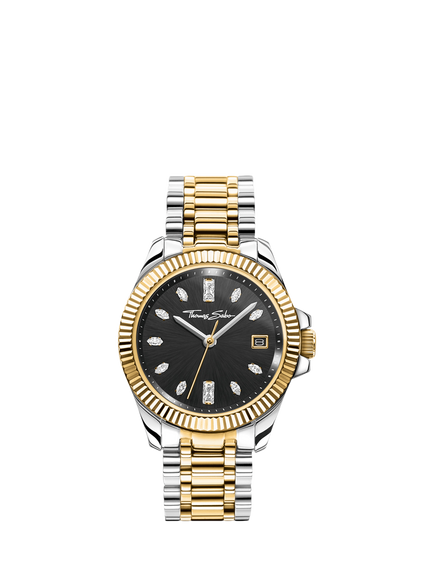 THOMAS SABO WA0370-291-203-33 Women's Divine 33mm Round Bracelet Strap Watch, Multi/Black, Multi/Black