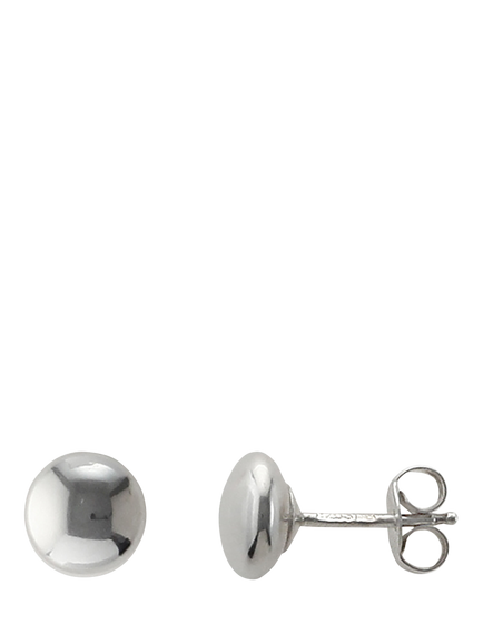 Nina B Sterling Silver Round Stud Earrings, Silver