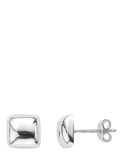 Nina B Sterling Silver Domed Stud Earrings, Silver