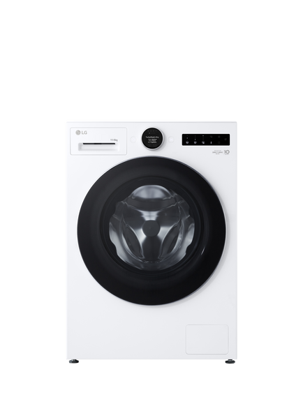 LG Series 10 WHX9016TLC Freestanding Heat Pump Washer Dryer, 6kg/11kg Load, 1400rpm Spin, White, White