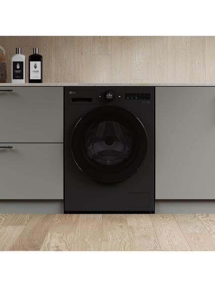 LG Series 10 WHX9516TBC Freestanding Heat Pump Washer Dryer, 6kg/11kg Load, 1400rpm Spin, Black - view 2, Black