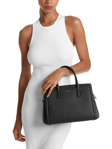 Michael Kors Laila Satchel Bag, Black - view 2, Black