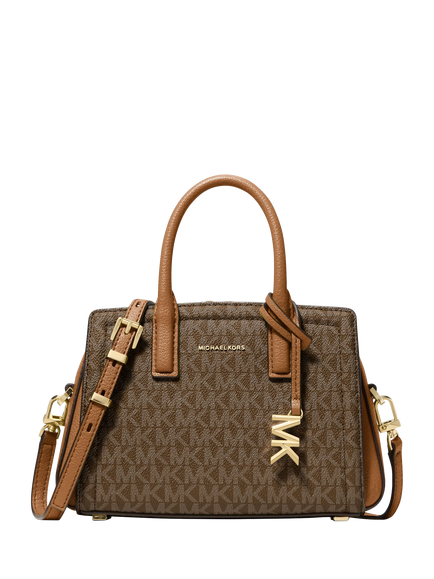 Michael Kors Laila Small Signature Logo Satchel, Brown/Acorn, Brn/Acorn