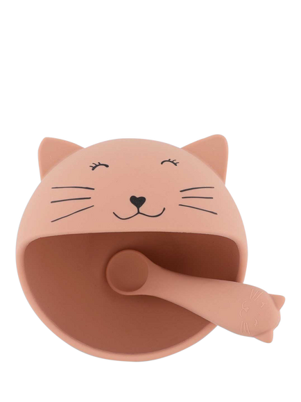 Trixie Mrs. Cat First Baby Meal Bowl & Spoon Set - view 2, Multi