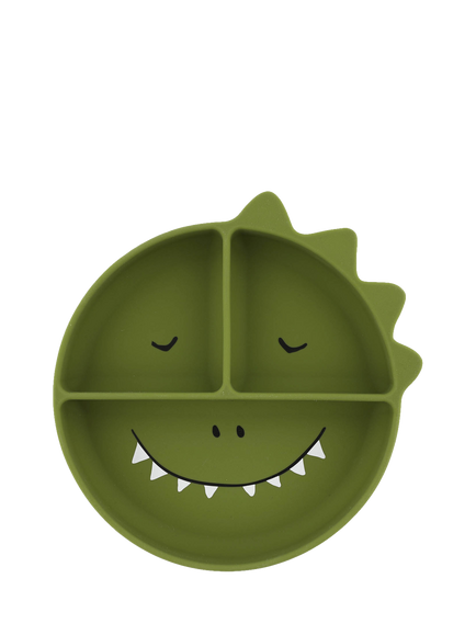 Trixie Mr. Dino Silicone Suction Sectional Plate, Multi