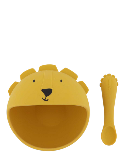Trixie Mr. Lion First Baby Meal Bowl & Spoon Set, Multi