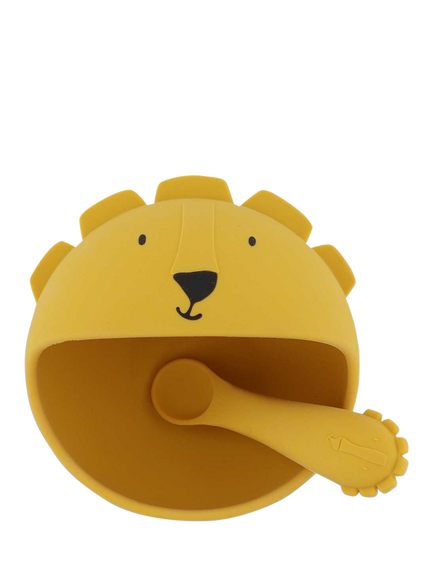 Trixie Mr. Lion First Baby Meal Bowl & Spoon Set - view 2, Multi