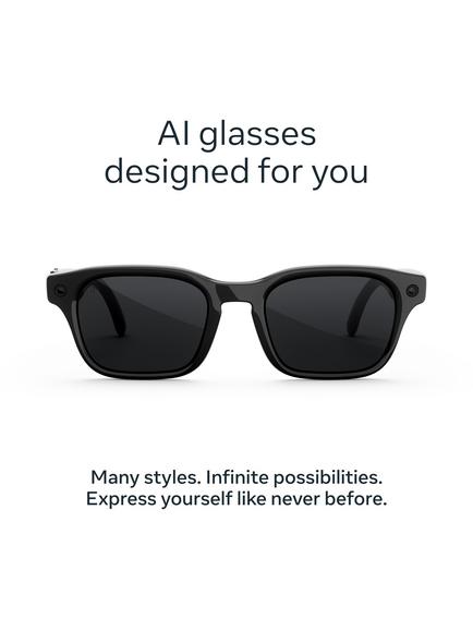 Meta Adventurer Glasses, Classic Black, Polarized Grey Lens - view 2, Black