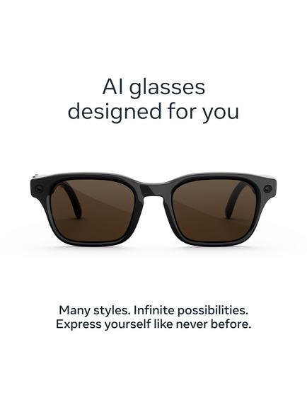 Meta Adventurer Glasses, Classic Black, Brown Lens, Large - view 2, Black Brown