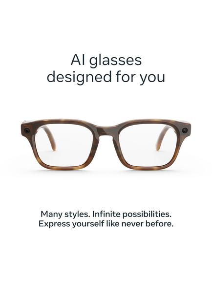 Meta Adventurer Glasses, Classic Tortoise, Clear Lens - view 2, Tortoise