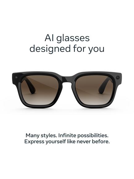 Meta Fury Glasses, Classic Black, Brown Gradient Lens - view 2, Black Brown