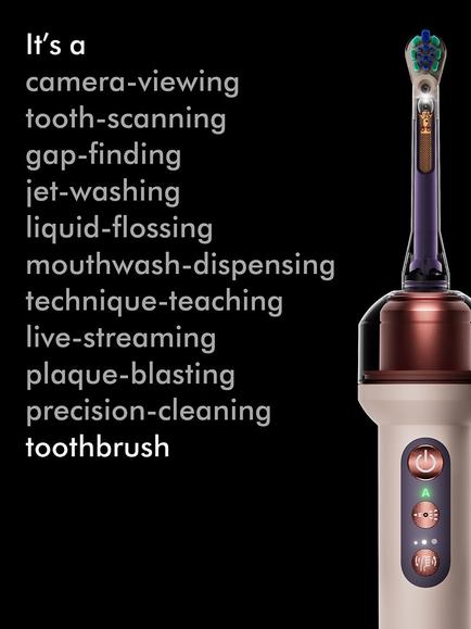Dyson CameraJet Electric Toothbrush - view 2, Ceramic Pink