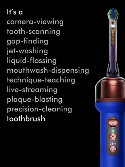 Dyson CameraJet Electric Toothbrush - view 2, Ceramic Ultra Blue