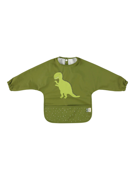 Trixie Mr. Dino Waterproof Long Sleeve Bib, Multi