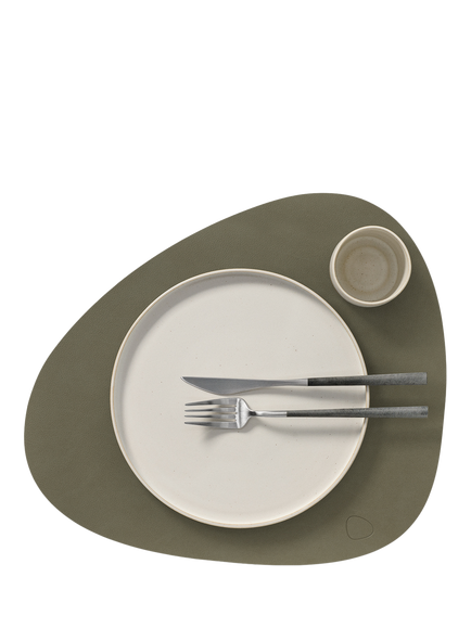 LIND DNA Nupo Curve Placemat - view 2, Army Green