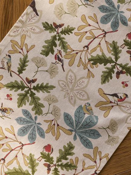 Sophie Allport Orchard Birds Cotton Table Runner, 280cm - view 2, Multi