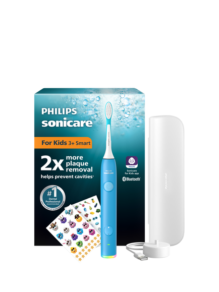 Philips Sonicare for Kids HX6600/42 Smart Electric Toothbrush, Blue, Blue