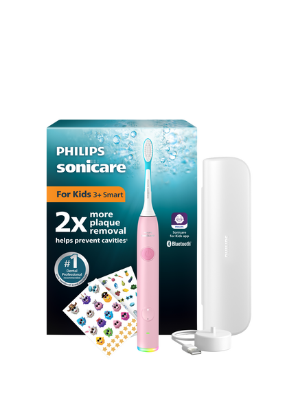Philips Sonicare for Kids HX6600/41 Smart Electric Toothbrush, Pink, Pink