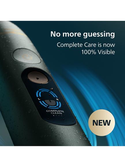 Philips Sonicare HX9213 DiamondClean 9000 Electric Toothbrush with Charging Glass & Travel Case, Rose - view 2, Midnight Green