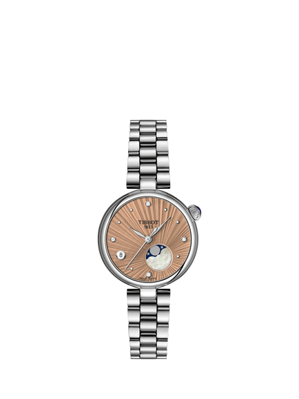 Tissot T1522231154600 Women's Desir Round Bracelet Strap Watch, Pink, Pink