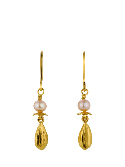 Alex Monroe Pearl Seed Drop Earrings, Gold, Gold