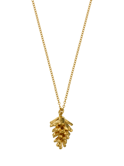 Alex Monroe Pinecone Necklace, Gold, Gold