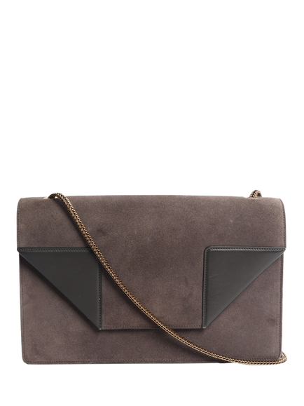 Pre-loved SAINT LAURENT Betty Suede Chain Bag, Brown, Brown
