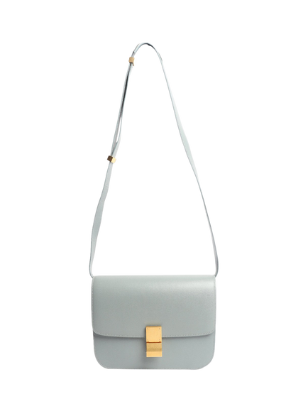 Pre-loved CELINE Leather Crossbody Bag, Light Blue - view 2, Light Blue