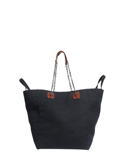 Pre-loved Bottega Veneta Large Canvas Tote Bag, Navy, Navy