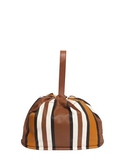 Pre-loved Loro Piana Ashore Striped Wristlet Bag, Brown/Multi - view 2, Brown/Multi