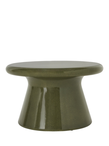 John Lewis OUTLET Glaze Round Garden Coffee Table, 65cm, Like New, Green, Green