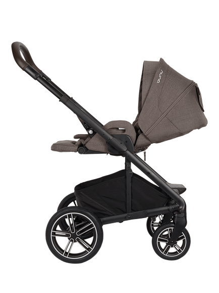 Nuna MIXX Next Pushchair, Next Carrycot, ARRA Flex Car Seat & BASE Curv Bundle, Chestnut - view 2, Chestnut