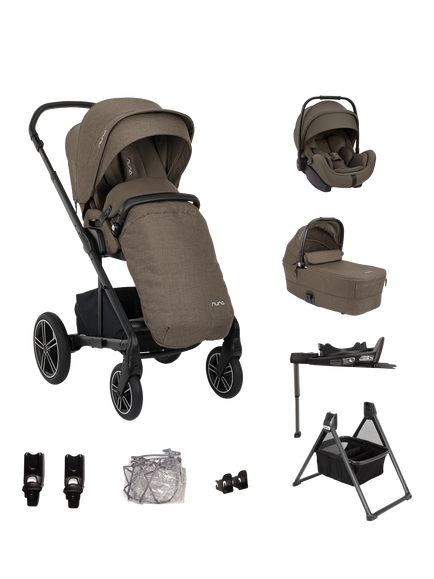 Nuna MIXX Next Pushchair, Next Carrycot, ARRA Flex Car Seat & BASE Curv Bundle, Pistachio, Pistachio