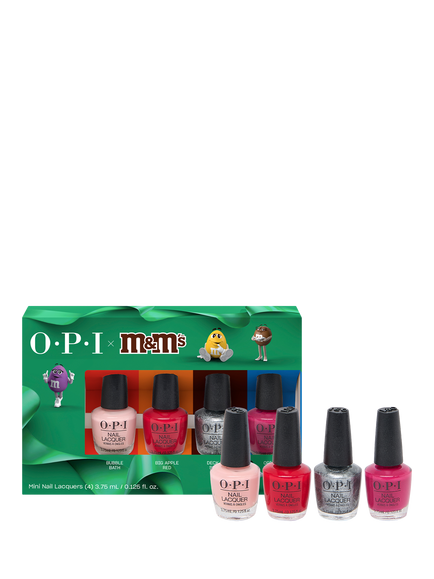 OPI x M&M's Limited Edition Holiday Nail Lacquer Collection, 4 x 3.75ml, Multi