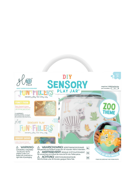Glo Pals Zoo DIY Sensory Play Jar Gift Set, Multi