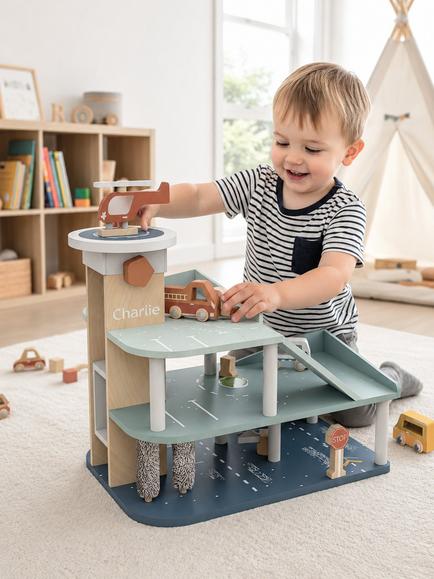 Babyblooms Personalised Garage Play Set - view 2, Multi