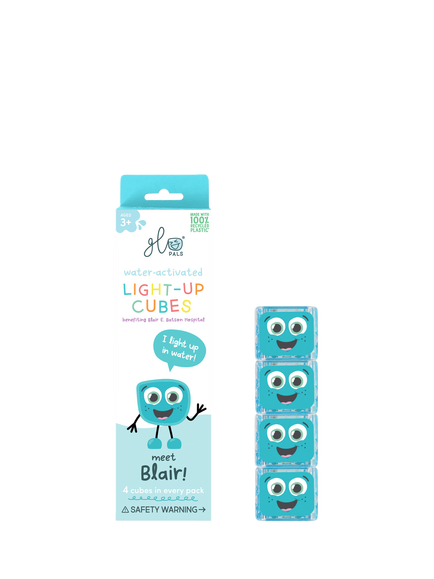 Glo Pals Blair Light Up Cubes, Pack of 4, Blue, Multi