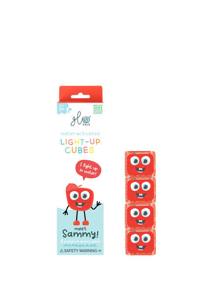 Glo Pals Sammy Light Up Cubes, Pack of 4, Red, Multi