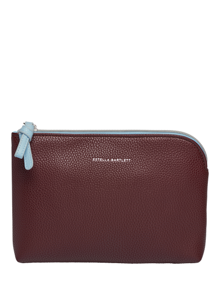 Estella Bartlett Zipped Jewellery Pouch, Brown, Brown