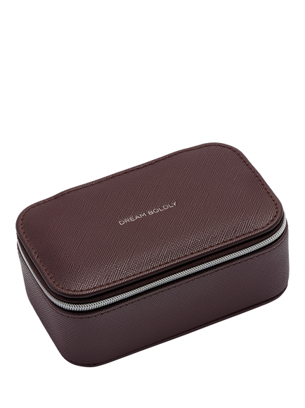 Estella Bartlett Zipped Jewellery Box, Brown, Brown
