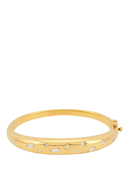Estella Bartlett EDIT Waterproof Cubic Zirconia Domed Bangle, Gold, Gold