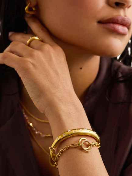 Estella Bartlett EDIT Waterproof Pave Bracelet, Gold - view 2, Gold
