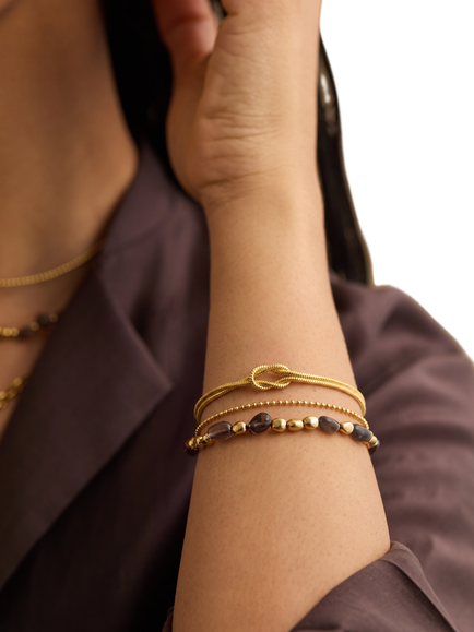 Estella Bartlett EDIT Quartz Chain Bracelet, Gold - view 2, Gold