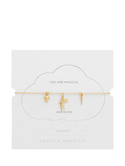 Estella Bartlett Fairy Charm Bracelet, Gold - view 2, Gold