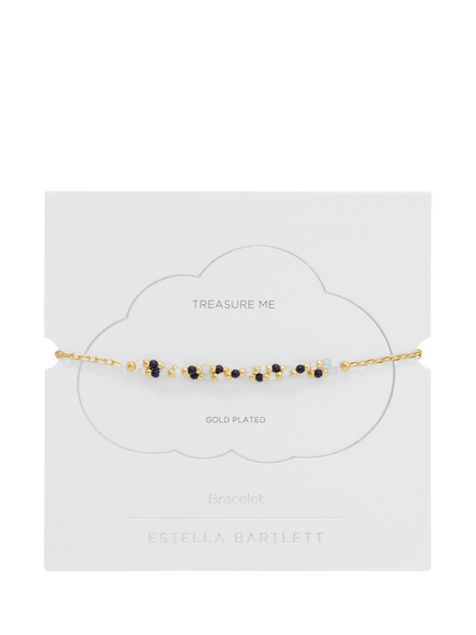 Estella Bartlett Twist Gemstone Bracelet, Gold - view 2, Gold